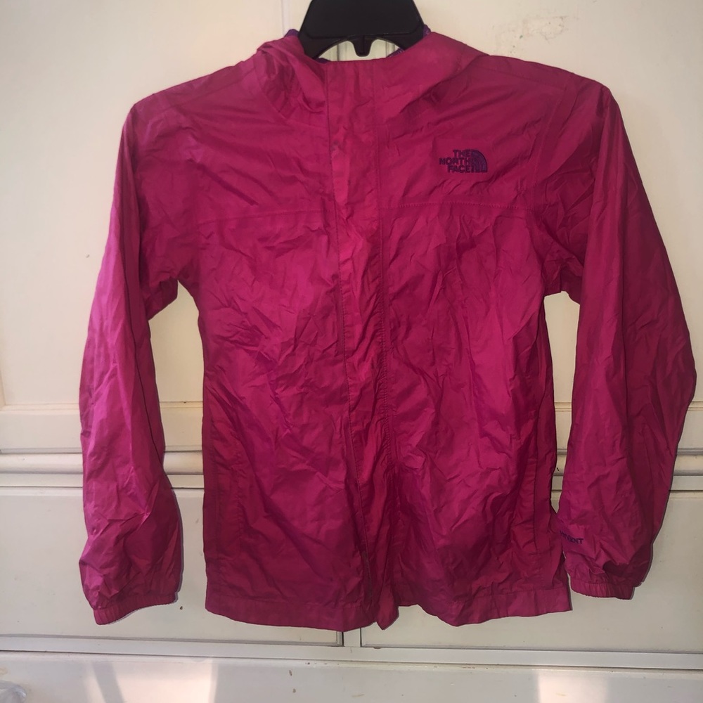 North Face pink rain jacket